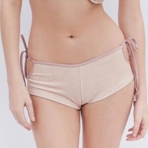 New! Frankie’s Bikinis Daphne Terry Cheeky Boy Short Coco Cheetah 10757